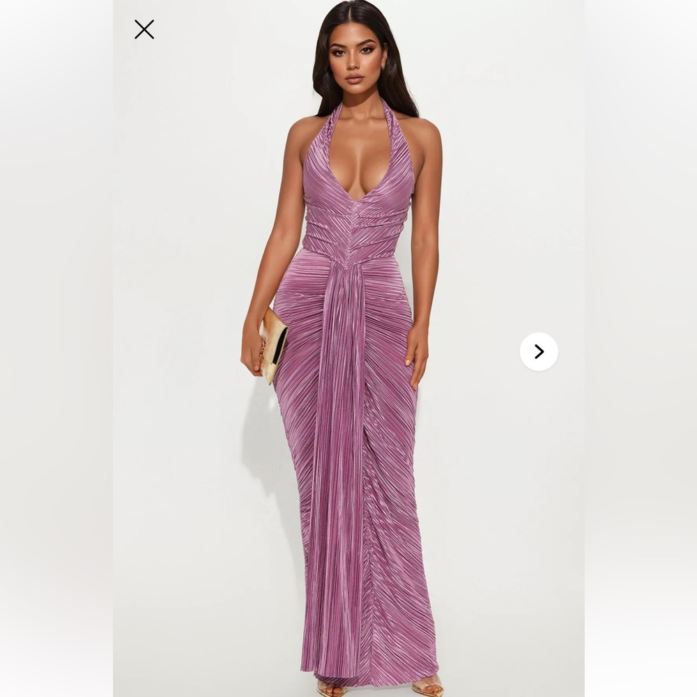 Fashion Nova Lavender Backless Dress